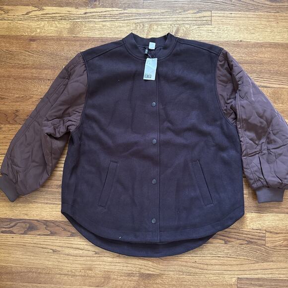 NWT H&M Baseball/Bomber Jacket Size L Oversize C10 - Picture 4 of 11